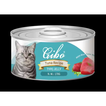 Alimentos enlatados de gato premium para felinos saudáveis