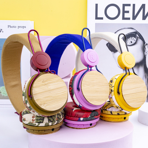 Bluetooth Hifi Stereo Dinamis Buah Kayu Earphone