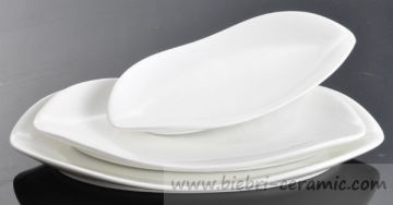 Super White Logo Decal Artwork Decorative Hotel Restaurant Oval Plate Dish Ceramic Porcelain All Size Wholesale