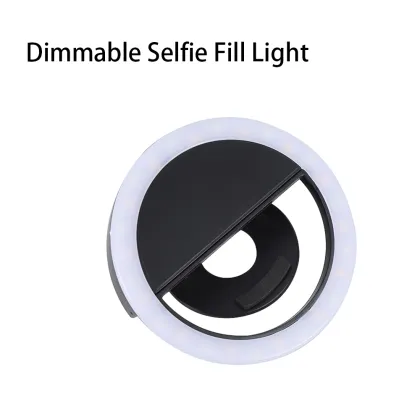 Portable ABS LED Selfie Ring Light Clip
