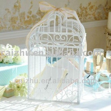 China alibaba bird cage wedding card favor invitation card box