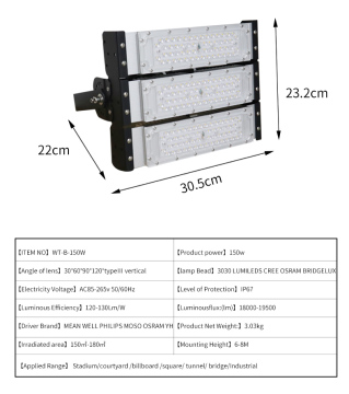 街路照明用の複数のサイズの産業用LEDフラッドライト（400W-50W）