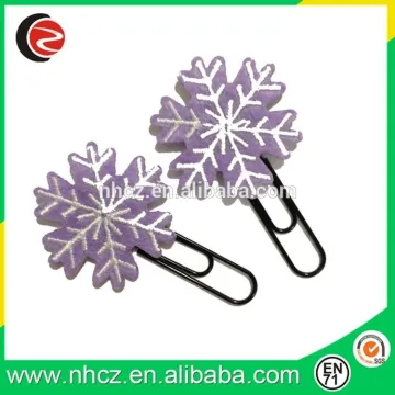 Purple Snow Flower Shape Bookmark