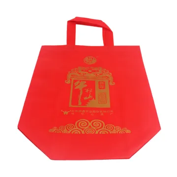 Fashion Recycled Red Non Woven Garment Bag