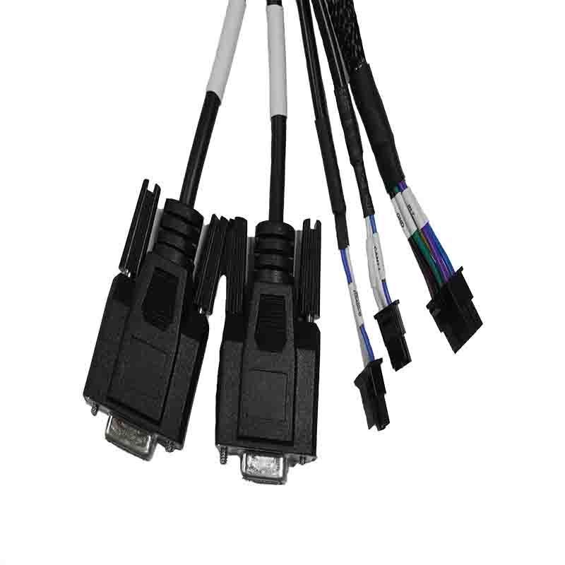 18P Male to MX & Dual DB9 Female Cable Assembly
