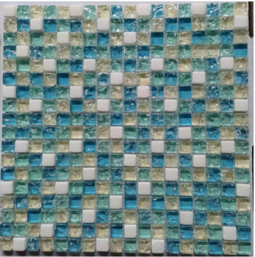 Decorative Crystal Glass Mosaic Mix Marble Mosaic Tiles