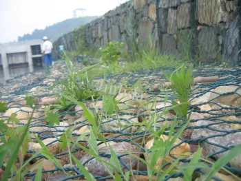 Low Carbon Galfan Gabion Woven Wire Mesh For Railway Constructions