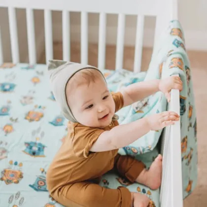 Low MOQ Super Soft Cotton Crib Sheets: Skin-Friendly Baby Bedding Set