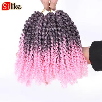 8inch Marlybob Crochet 3pcs/pack Afro Kinky Curly Hair Crochet Braids Curly Wave Ombre Braiding Hair Synthetic Hair Extension