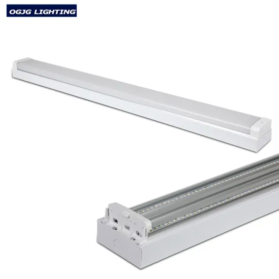 ETL Certified DLC Emergency Battery Backup Tube Lights Matching Junction Box, 4ft, 40W/60W, Dimming Sensor Surface Mount LED Linear Light