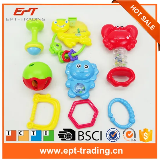 Funny plastic baby toys pretty baby rattle toys