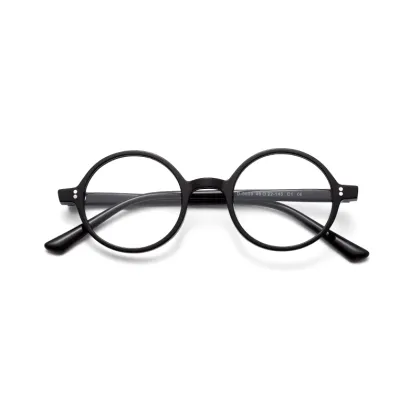 CE Certified Acetate Eyeglasses for Myopia - Black Optical Frames
