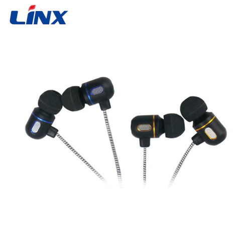 Flätad linje Tung Bass Universal Electroplating Earphone för MP3 Sports Headset