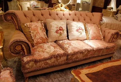 American Modern Low Cheers Reclining Fabric Sofa