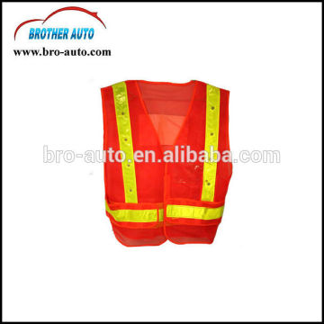 2015 new good quality adult 100% polyester mesh 120g/m2 EN471 standard reflective safety vest flashing led safety vest