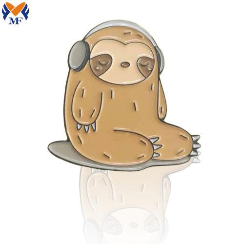 โลหะที่กำหนดเอง Sloth Soft Enamel Pin Badge