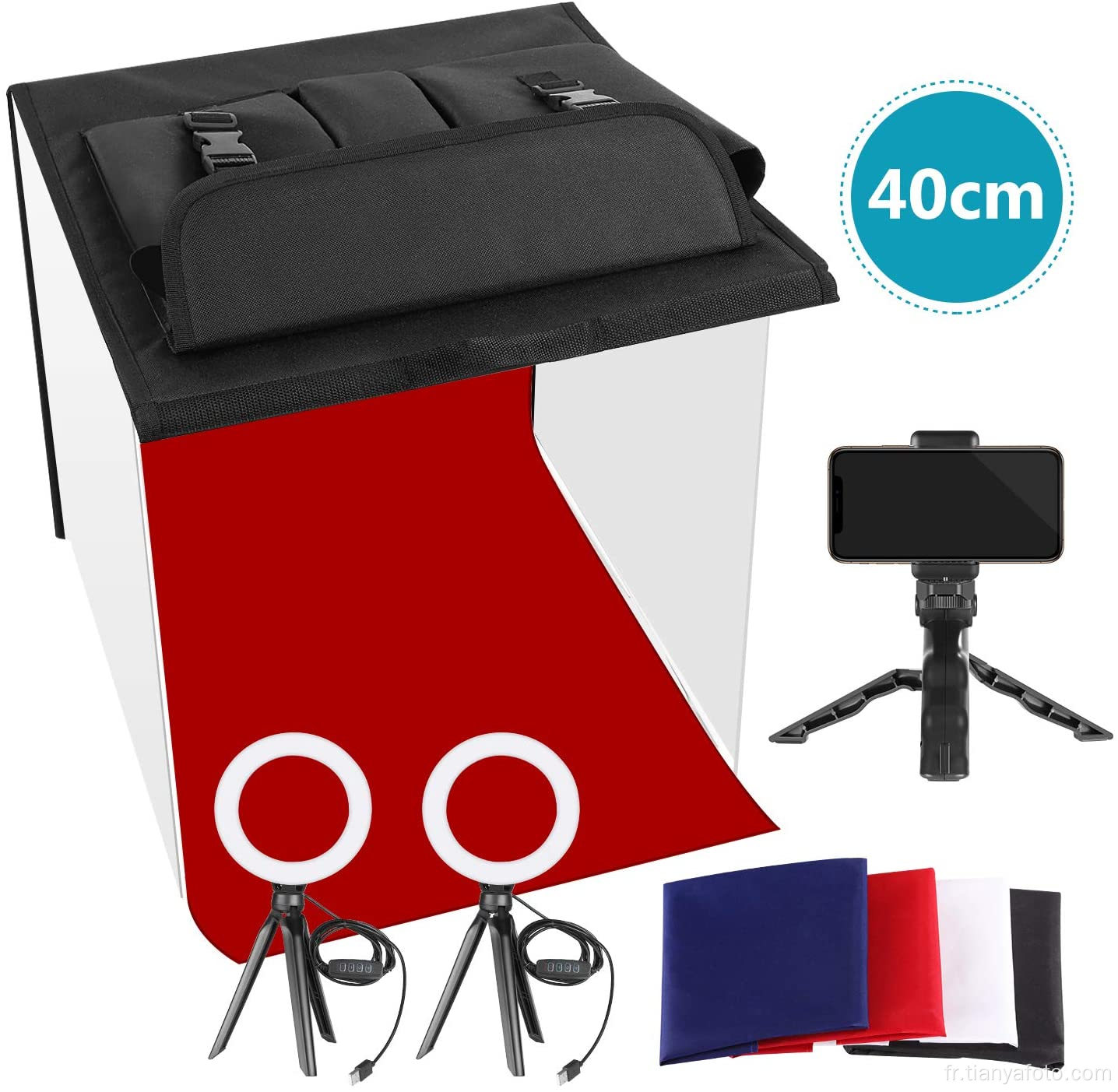 40x40x40cm Tente Lightbox Portable LED Softbox