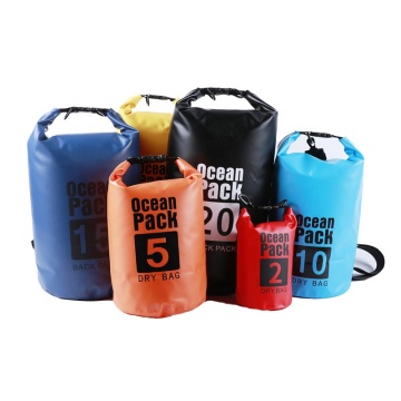 Custom Logo Lightweight Foldable PVC Roll Top Dry Bag Backpack