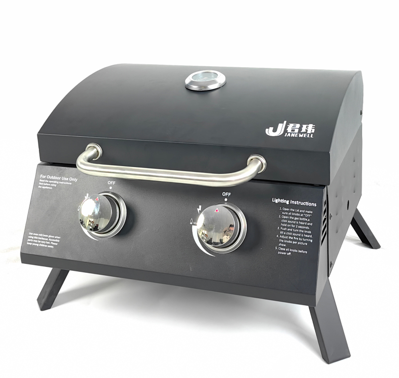 Portable Outdoor Camping Grills Stainless Steel 304 Bbq Double Side Burner Bbq Gas Grill