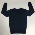 Men's Long Sleeves Dark Blue Sweater