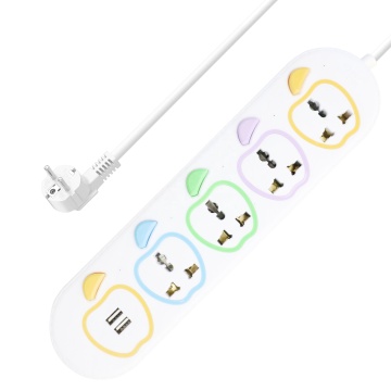 Wholesale Universal 4 Gang 2 USB Extension Socket Power Strip