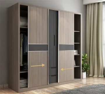 Modern Two Door Cheap Wardrobe for Bedroom Storage