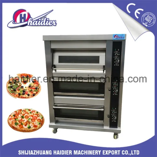 Electric Bakery Bread 3 Deck 9 Trays Pizza Baking Oven