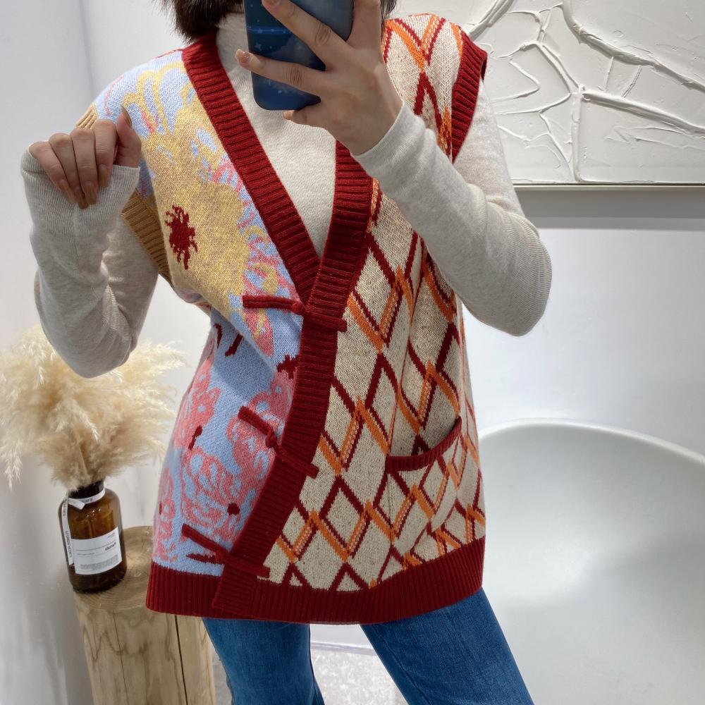 Gilet chinois à boucle en plaque de vent