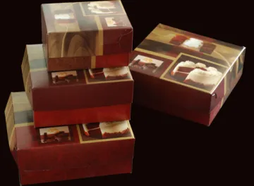 White cardboard cake box