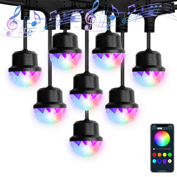 OEM Smart LED Light String - Garden Lighting Garland with Music Sync, Color Changing, APP Control, Timer, RGB LEDs