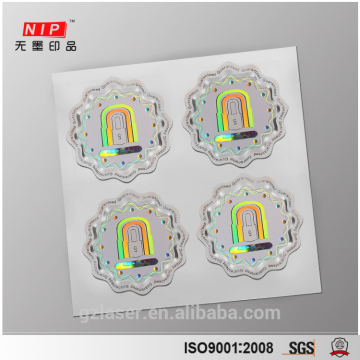 Custom polyester 3D holographic decals with sequential number printing