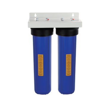 2-stufiges großes blaues 20x4,5-Zoll-Jumbo-blaues Gehäuse für Wasserfilterspender