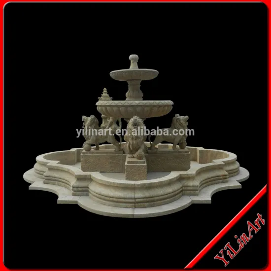 Antique Carved Marble Lion Fountain(YL-Z025)