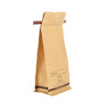 Foil Stamping Custom Block Bottom Coffee Bag With Tin Tie