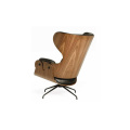 Gestoffeerde High-Back Leather Showtime Lounger Fauteuil