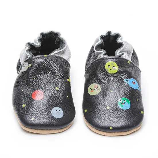 Navy Soft Cute Baby Leather Slippers Shoes
