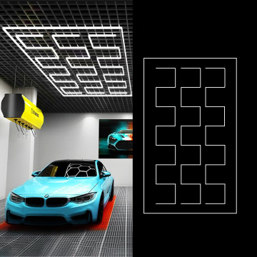 Super hell 220 V Garagenlicht: Mitte geführte LED-Arbeitslampe mit Sechskantwaben-Waben-Design
