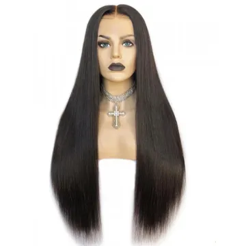 Wholesale 360 Lace Frontal Wigs For Black Women With Baby Hair High Density Silk Straight Human Hair 360 Lace Frontal wigs