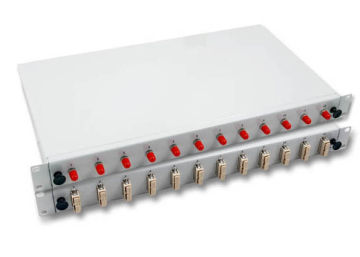 12 Port High Density Fiber Optic Patch Panel For Sc / Fc / Lc Connector