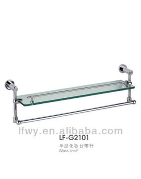 cosmetic glass bathroom towel shelf display stand