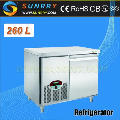 Used subway sandwich prep table refrigerated/pizza counter display