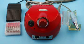 Professional Electric Nail Drill (bright red)