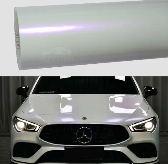 pearl white gloss purple car vinyl wrap