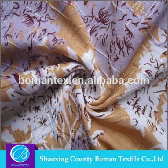 New Design Direct Supplier Customized Printed Satin Jacquard Fabric for Garment