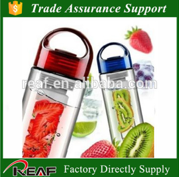 2015 new product portable plastic water bottle with fruit infuser