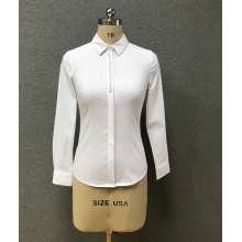 women`s white long sleeve shirt