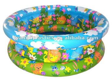 Hot Sale PVC Inflatable 3 Ring Plastic Swimming Water Pool