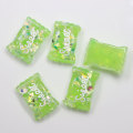 Glitter Beautiful Loose Flat Back Resin 17*25mm Sweet Candy Bags Shape Solid Bead Sticker for Craft DIY Phone Decoration