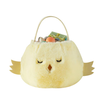 Sac cadeau en forme de poussin en peluche de Pâques