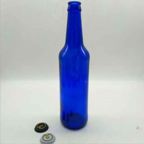 Glass Alcohol Bottles 330ml 500ml Multi-gauge Blue Tint glass Beer bottle Factory